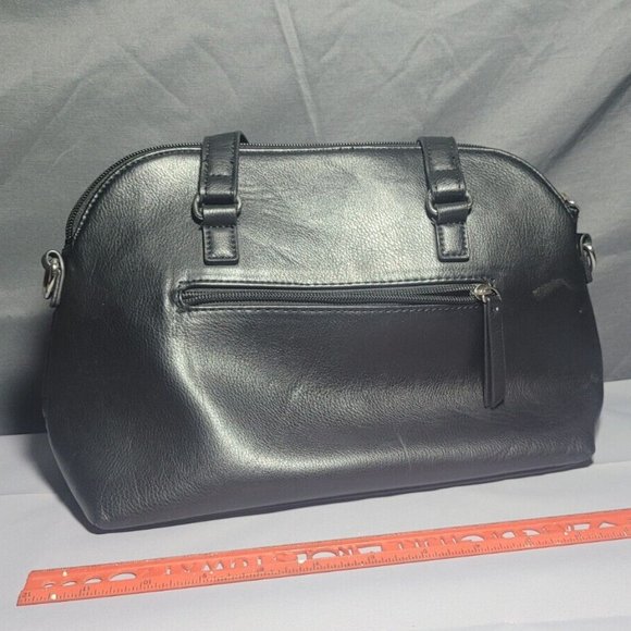 Nicole NICOLE MILLER 'Pricilla' Satchel Handbag Purse -Black Excellent Pre owned - Picture 3 of 6